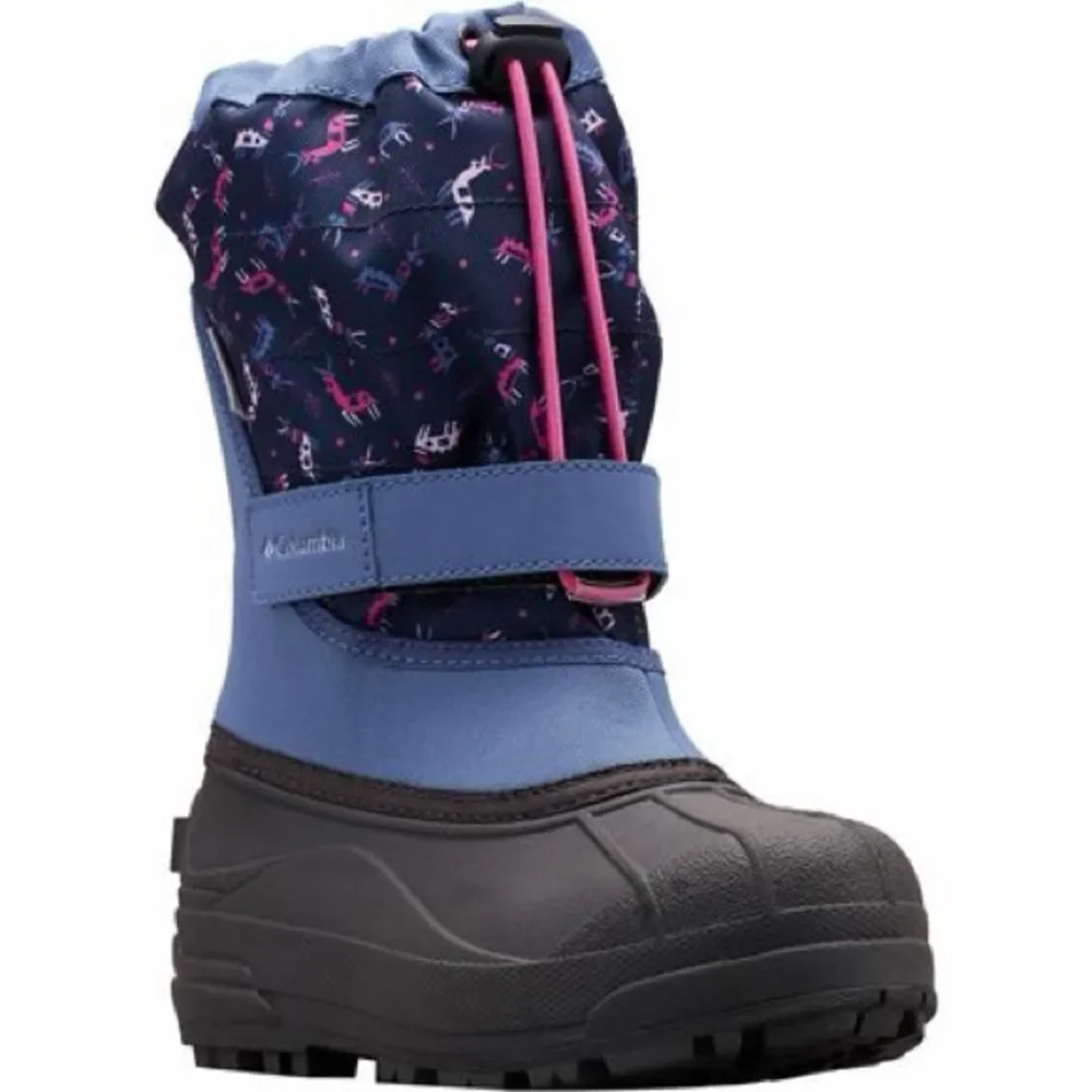 Columbia toddler Powderbug Plus II Print snow Boots girls kids youth 6 EUC